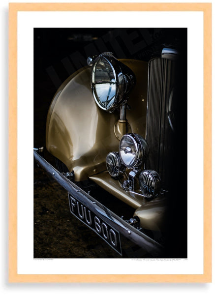 1939 Bentley 4¼ litre Vanden Plas Open Tourer A3 (297 x 420 mm / 11.7 x 16.5 in) / Wood Frame (Printed on Fine Art
