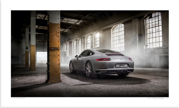 Porsche 911 (991) in Zürich S (420mm x 253) / Print-Only (Fine Art Paper) / No Mount