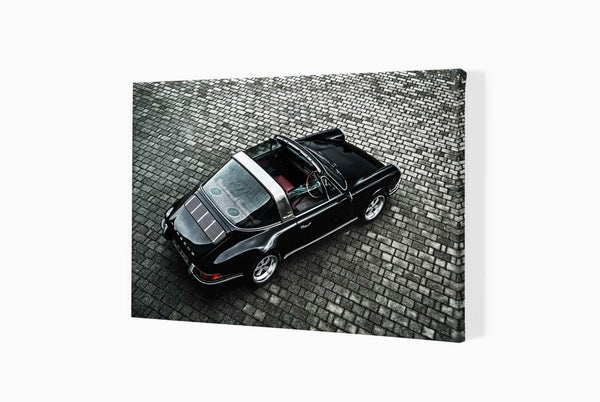 Porsche 911 Targa at Rennsport A3 (297 x 420 mm / 11.7 x 16.5 in) / Canvas Print (Mounted on Wood Internal Frame) / No