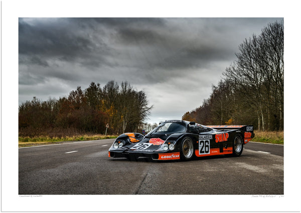 Porsche 956 A3 (297 x 420 mm / 11.7 x 16.5 in) / Print-Only (Fine Art Paper) / No Mount