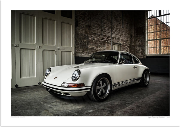 Singer Porsche 911 at Bicester Heritage A3 (297 x 420 mm / 11.7 x 16.5 in) / Print-Only (Fine Art Paper) / No Mount