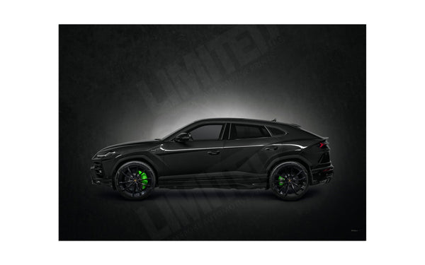 Lamborghini Urus (black) A3 (297 x 420 mm / 11.7 x 16.5 in) / Aluminium Composite / No Mount