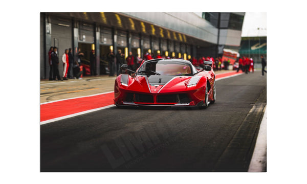 Ferrari FXX-K at Silverstone (Ready to Go) A3 (297 x 420 mm / 11.7 x 16.5 in) / Aluminium Composite / No Mount