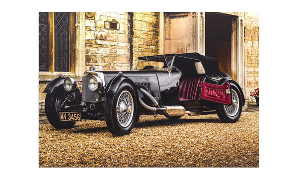 Aston Martin Short Chassis Le Mans 1933 at Turvey Abbey (Arrival) A3 (297 x 420 mm / 11.7 x 16.5 in) / Aluminium