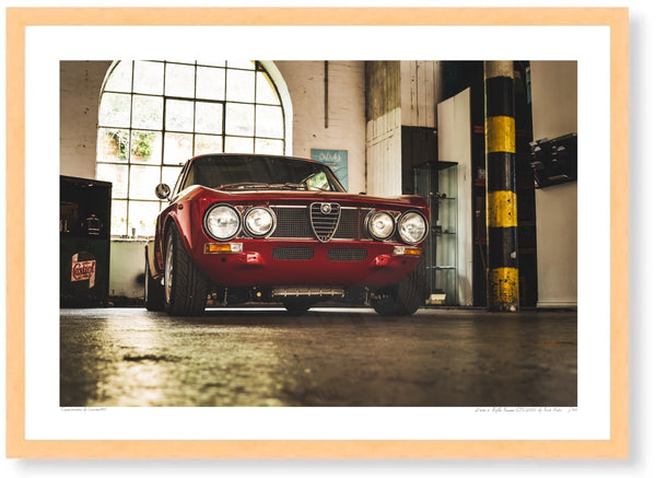 Zero6 Alfa Romeo GTV2000 A3 (297 x 420 mm / 11.7 x 16.5 in) / Wood Frame (Printed on Fine Art Paper) / No Mount