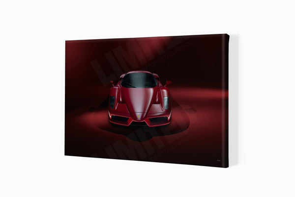 Ferrari Enzo A3 (297 x 420 mm / 11.7 x 16.5 in) / Canvas Print (Mounted on Wood Internal Frame) / No Mount