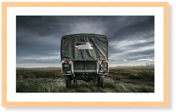 Land Rover Series 1 S (420mm x 255) / Wood Frame (Printed on Fine Art Paper) / No Mount