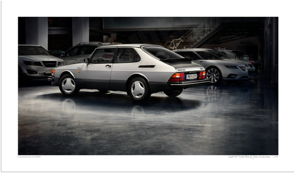 Saab 900 Turbo Aero S (245 x 420 mm) / Print-Only (Fine Art Paper) / No Mount