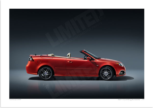 Saab 9-3 Convertible A3 (297 x 420 mm / 11.7 x 16.5 in) / Print-Only (Fine Art Paper) / No Mount