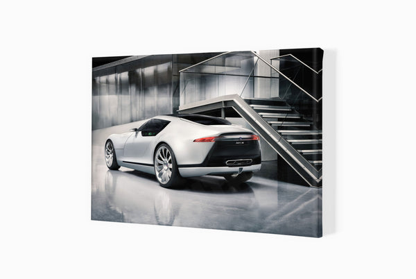 Saab Aero X Concept A3 (297 x 420 mm / 11.7 x 16.5 in) / Canvas Print (Mounted on Wood Internal Frame) / No Mount