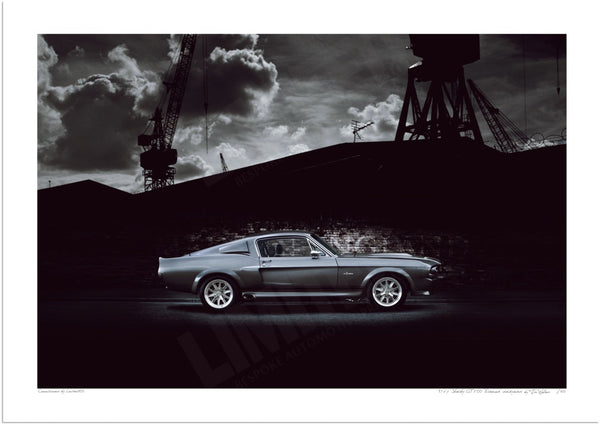 1967 Shelby GT500 ’Eleanor’ dockyard A3 (297 x 420 mm / 11.7 x 16.5 in) / Print-Only (Fine Art Paper) / No Mount