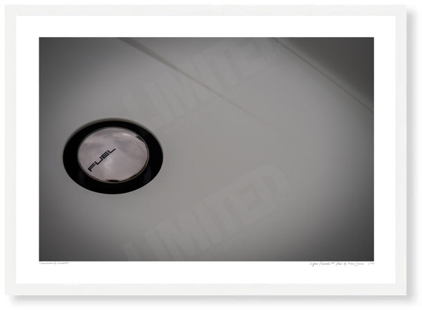 Singer Porsche 911 ’fuel’ A3 (297 x 420 mm / 11.7 x 16.5 in) / White Wood Frame (Printed on Fine Art Paper) / No Mount