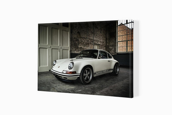 Singer Porsche 911 at Bicester Heritage A3 (297 x 420 mm / 11.7 x 16.5 in) / Canvas Print (Mounted on Wood Internal