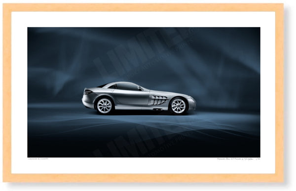 Mercedes-Benz SLR McLaren S (420mm x 255) / Wood Frame (Printed on Fine Art Paper) / No Mount