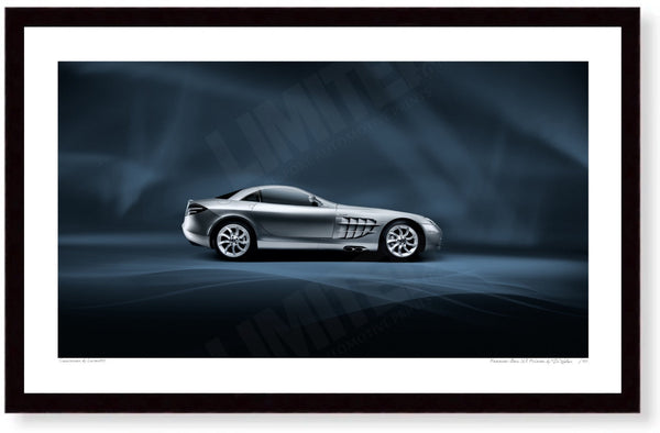 Mercedes-Benz SLR McLaren S (420mm x 255) / Black Wood Frame (Printed on Fine Art Paper) / No Mount