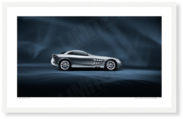 Mercedes-Benz SLR McLaren S (420mm x 255) / White Wood Frame (Printed on Fine Art Paper) / No Mount