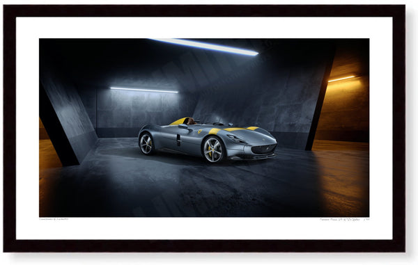 Ferrari Monza SP1 S (420 x 249 mm) / Black Wood Frame (Printed on Fine Art Paper) / No Mount