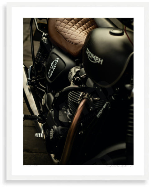 Triumph Street Twin S (380mm x 297) / White Wood Frame (Printed on Fine Art Paper) / No Mount