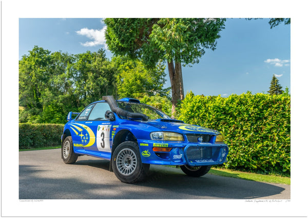 Subaru Impreza WRC at Shelsley Walsh Hill Climb A3 (297 x 420 mm / 11.7 x 16.5 in) / Print-Only (Fine Art Paper) / No