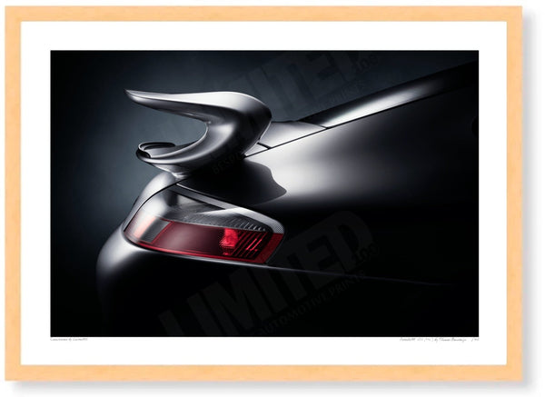 Porsche 911 GT3 (996) A3 (297 x 420 mm / 11.7 x 16.5 in) / Wood Frame (Printed on Fine Art Paper) / No Mount