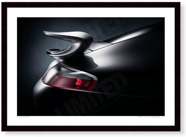 Porsche 911 GT3 (996) A3 (297 x 420 mm / 11.7 x 16.5 in) / Black Wood Frame (Printed on Fine Art Paper) / No Mount