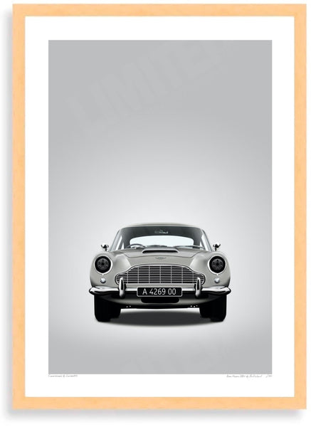 Aston Martin DB5 A 4269 00 (Type E) A3 (297 x 420 mm / 11.7 x 16.5 in) / Wood Frame (Printed on Fine Art Paper) / No