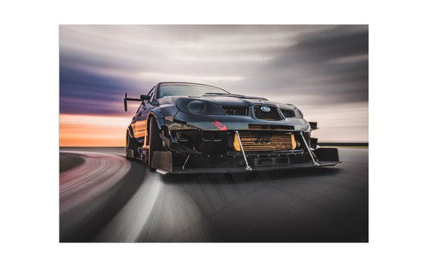 Time Attack Impreza at Bedford Autodrome A3 (297 x 420 mm / 11.7 x 16.5 in) / Aluminium Composite / No Mount