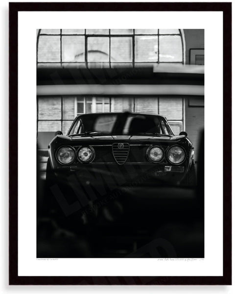 Zero6 Alfa Romeo GTV2000 S (388mm x 297) / Black Wood Frame (Printed on Fine Art Paper) / No Mount