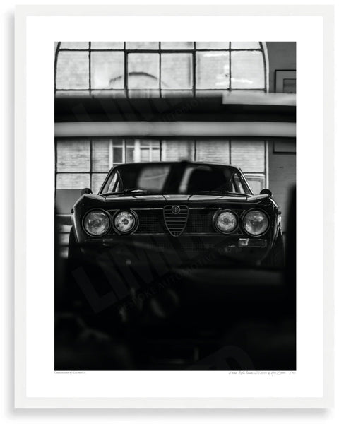 Zero6 Alfa Romeo GTV2000 S (388mm x 297) / White Wood Frame (Printed on Fine Art Paper) / No Mount