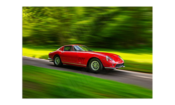 Ferrari 275 GTB at Prescott Hill Climb A3 (297 x 420 mm / 11.7 x 16.5 in) / Aluminium Composite / No Mount