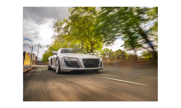 Audi R8 in the Jewellery Quarter A3 (297 x 420 mm / 11.7 x 16.5 in) / Aluminium Composite / No Mount
