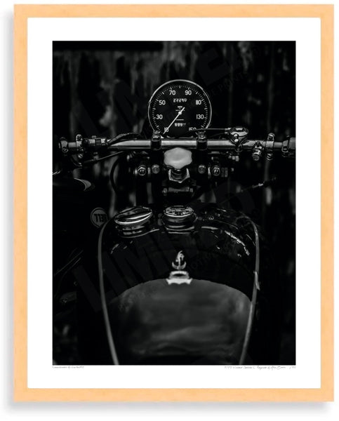 1950 Vincent Series C Rapide S (380mm x 297) / Wood Frame (Printed on Fine Art Paper) / No Mount