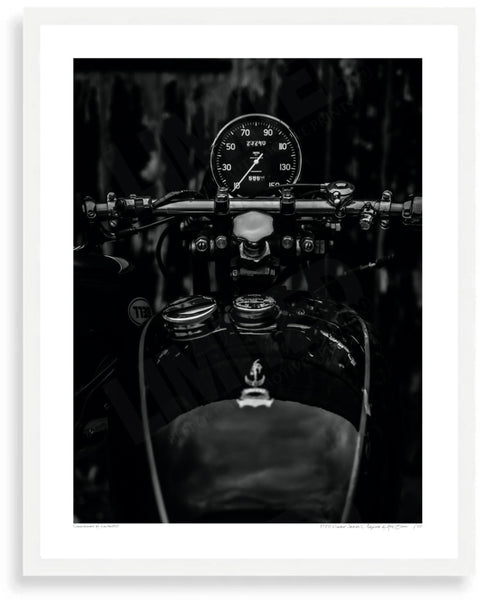 1950 Vincent Series C Rapide S (380mm x 297) / White Wood Frame (Printed on Fine Art Paper) / No Mount