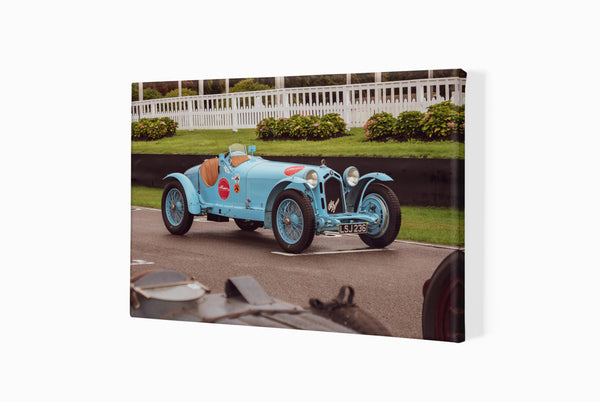 1933 Alfa Romeo 8C 2300 Monza A3 (297 x 420 mm / 11.7 x 16.5 in) / Canvas Print (Mounted on Wood Internal Frame) / No