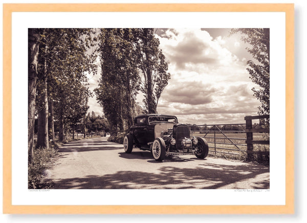 1932 Ford Hot Rod at Statfold Barn Railway A3 (297 x 420 mm / 11.7 x 16.5 in) / Wood Frame (Printed on Fine Art Paper)