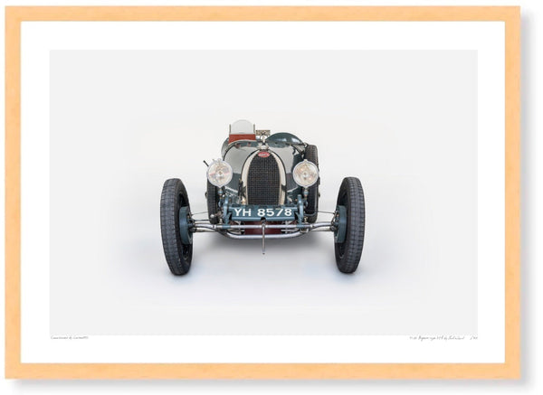 1926 Bugatti Type 35A A3 (297 x 420 mm / 11.7 x 16.5 in) / Wood Frame (Printed on Fine Art Paper) / No Mount