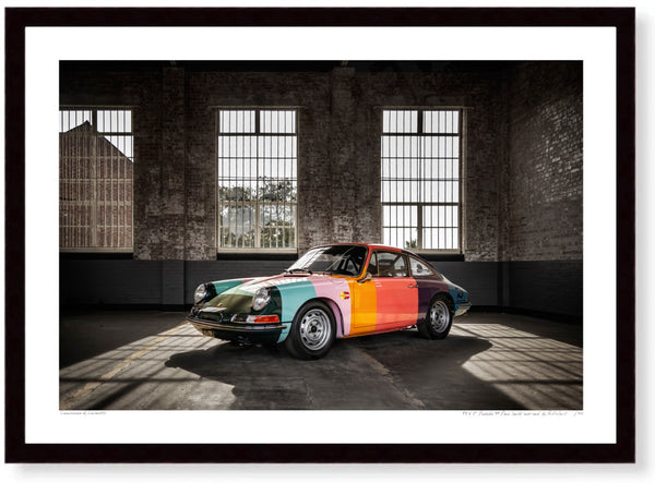 1965 Porsche 911 Paul Smith ’art car’ at Bicester Heritage A3 (297 x 420 mm / 11.7 x 16.5 in) / Black Wood Frame