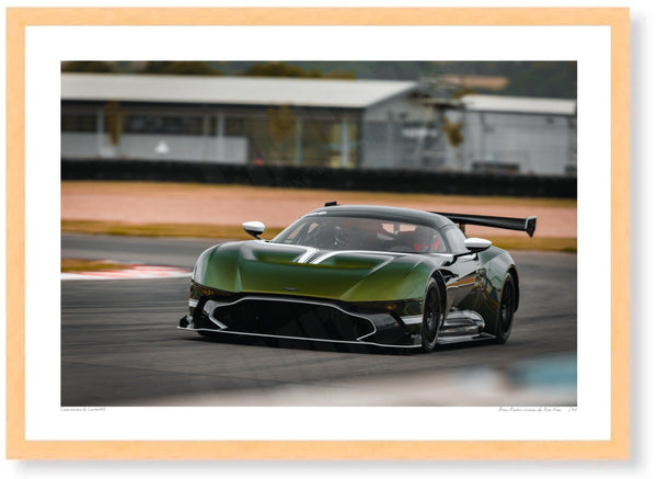 Aston Martin Vulcan A3 (297 x 420 mm / 11.7 x 16.5 in) / Wood Frame (Printed on Fine Art Paper) / No Mount