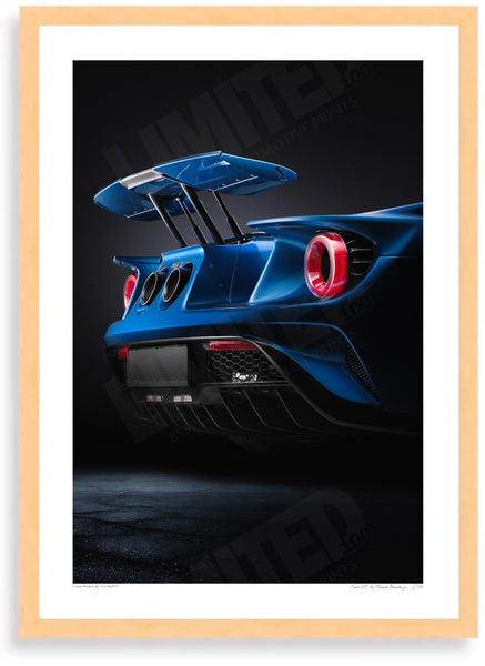 Ford GT second generation (detail) A3 (297 x 420 mm / 11.7 x 16.5 in) / Wood Frame (Printed on Fine Art Paper) / No