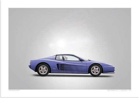 Ferrari Testarossa by Paul Ward (Pantone 17-3938) "Very Peri"