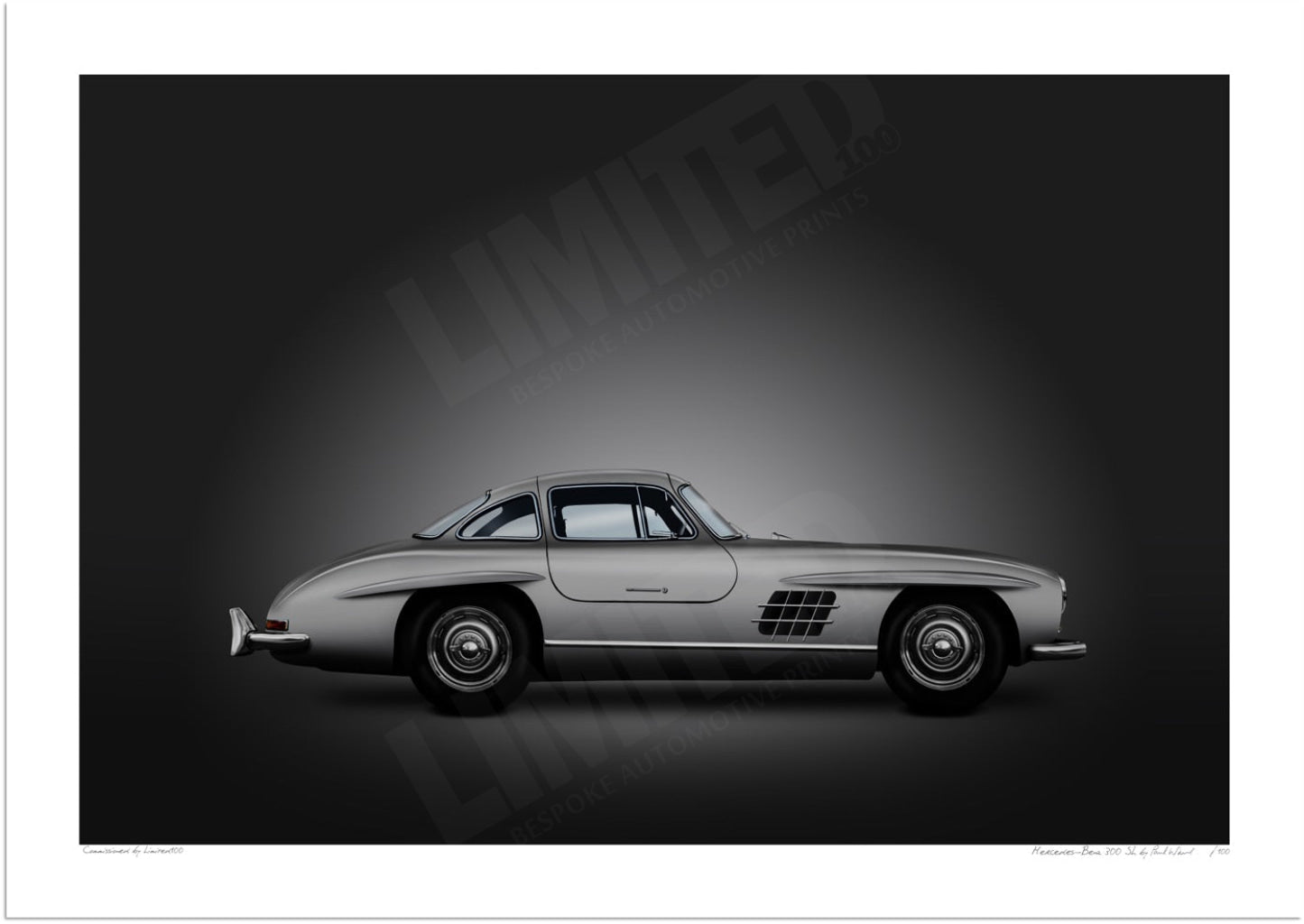 Mercedes-Benz 300 SL (silver on black)