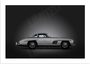 Mercedes-Benz 300 SL (silver on black)