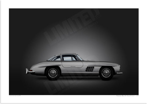 Mercedes-Benz 300 SL (silver on black)