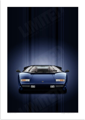 Lamborghini Countach (blue, blue)