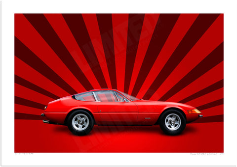 Ferrari 365 GTB/4 (red stripes on red)