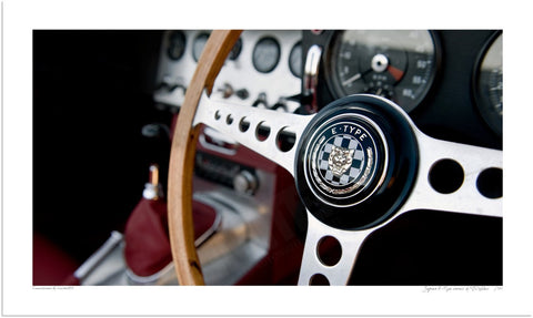 Jaguar E-Type detail (steering wheel)