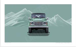 Land Rover Defender Legacy 90 Heritage (green mountains)