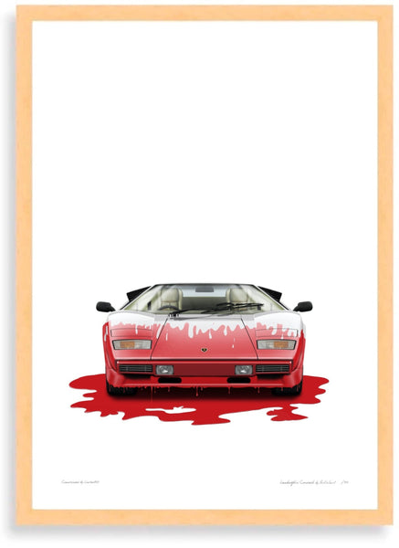 Lamborghini Countach (white, red)