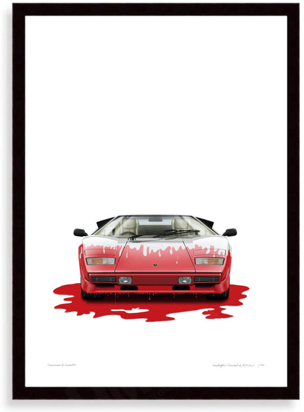 Lamborghini Countach (white, red)