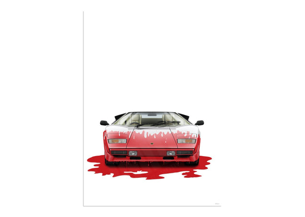 Lamborghini Countach (white, red)